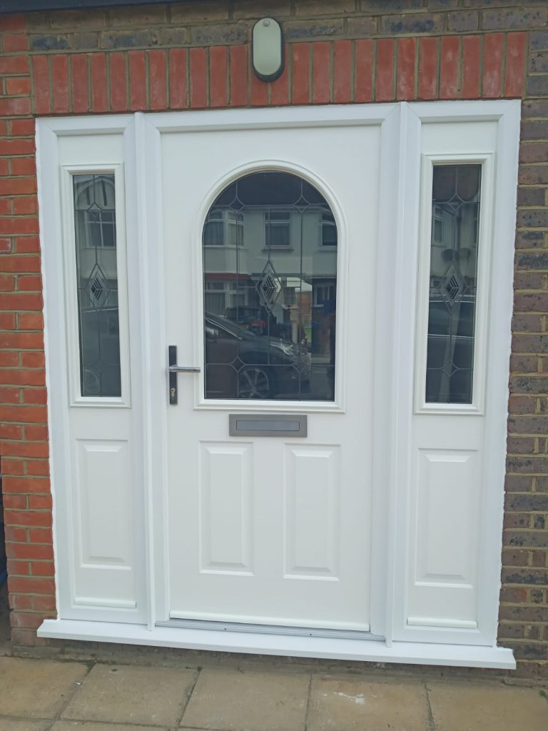 Bespoke timber front door installed by Oakview
